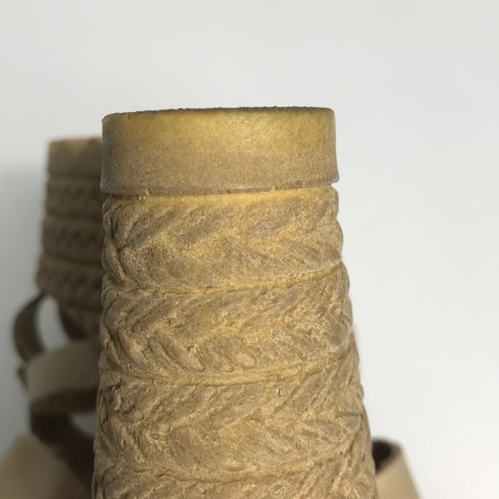 Size 6 Nude Kouro Wedge Sandals - Picture 7 of 7